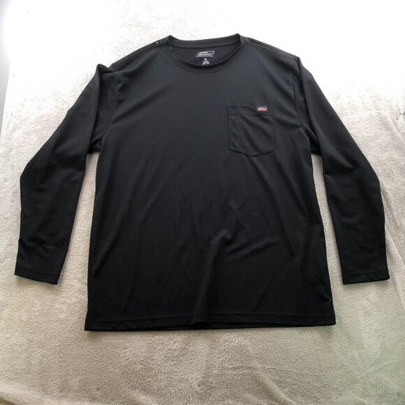 Genuine Dickies Mens T-Shirt Size XL Long Sleeve Crew Neck Black Pocket Tee - Picture 7 of 8